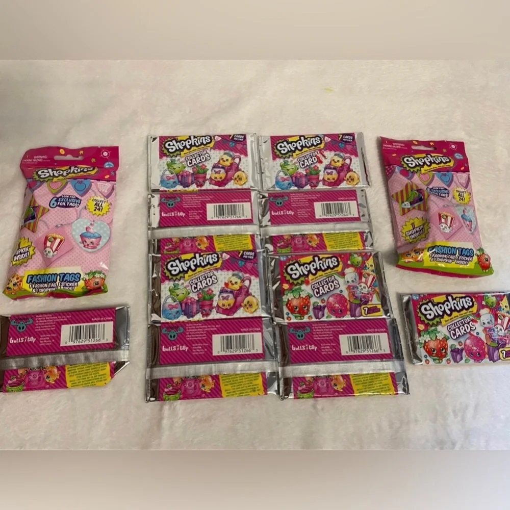 Shopkins Collector Cards with Fashion Tags 10 packs of Collector Cards